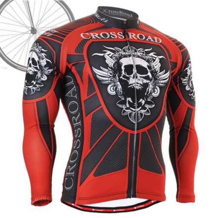 "Armadura Roja" - Maillot Ciclismo Manga Larga FIXGEAR.