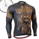 "Crossroad Skull" - FIXGEAR Long Sleeve Cycling Jersey.