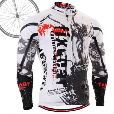 "Calavera en el Tiempo" - Maillot Ciclismo Manga Larga FIXGEAR.
