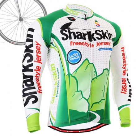 "Shark Skin" - FIXGEAR Long Sleeve Cycling Jersey.