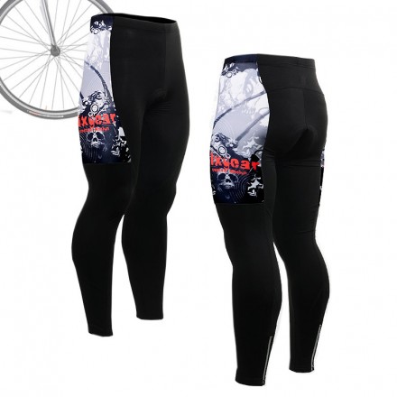 "Calavera en el Tiempo" - Pantalón Largo de Ciclismo FIXGEAR.
