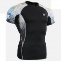 "Splash" - FIXGEAR Short Sleeve Second Skin Technical Compression Shirt .
