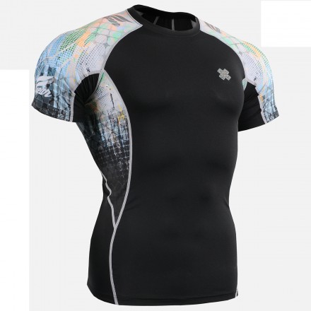 "Splash" - FIXGEAR Short Sleeve Second Skin Technical Compression Shirt .