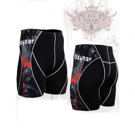 "Calavera en el Tiempo" - Malla Corta de Compresión Segunda Piel FIXGEAR.