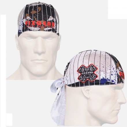 "Pinstripe Skull" - FIXGEAR Cycling/Running/Training Bandana.