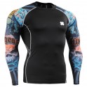 "Laughing Buddha" Sleeves - FIXGEAR Second Skin Technical Compression Shirt - Special MMA Design.
