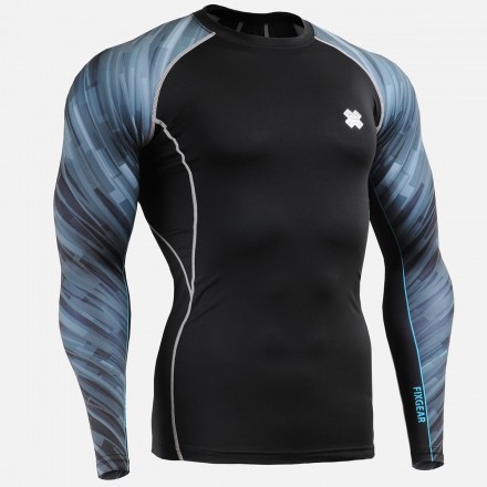 "Trazas Oscuras" Mangas - Camiseta Técnica de Compresión Segunda Piel FIXGEAR