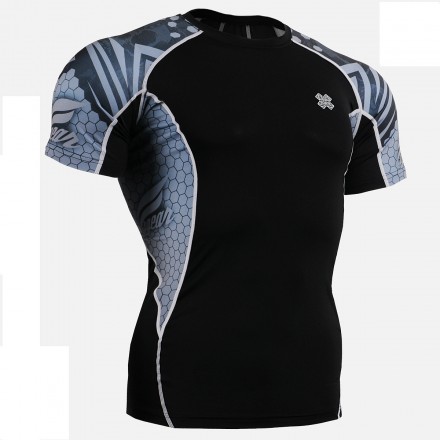 "La Colmena" - Camiseta Técnica de Compresión Segunda Piel Manga Corta FIXGEAR.