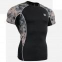 "Camouflage" - FIXGEAR Short Sleeve Second Skin Technical Compression Shirt.