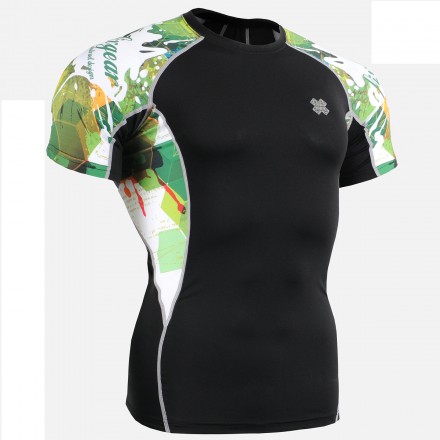 "Bosque Herido" - Camiseta Técnica de Compresión Segunda Piel Manga Corta FIXGEAR.