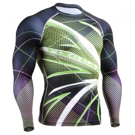 "Grid Birds" - FIXGEAR Second Skin Technical Compression Shirt .