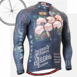 "CS1501" - FIXGEAR Long Sleeve Cycling Jersey.
