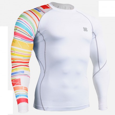 "White Rings" - FIXGEAR Second Skin Technical Compression Shirt.