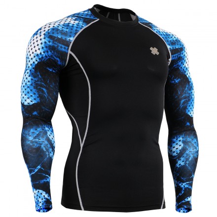 "Aura Azul" - Camiseta Técnica de Compresión Segunda Piel FIXGEAR.