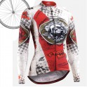 "Thorned Skull" WOMAN - FIXGEAR Long Sleeve Cycling Jersey.