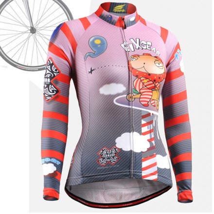 "CSW1601" WOMAN - FIXGEAR Long Sleeve Cycling Jersey.
