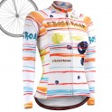 "Ribbons & Flames" WOMAN - FIXGEAR Long Sleeve Cycling Jersey.