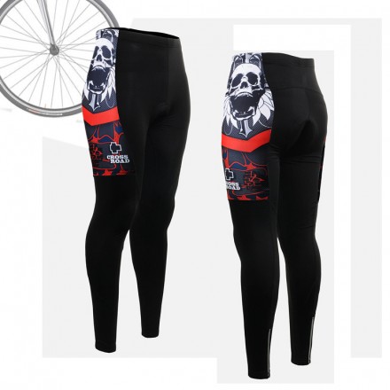 "Calavera Estrellada" MUJER - Pantalón Largo de Ciclismo FIXGEAR.