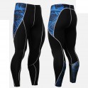 "Blue Geometry" - FIXGEAR Second Skin Technical Compression Tights .