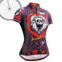 "Skull Star" WOMAN - FIXGEAR Short Sleeve Cycling Jersey.