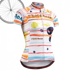 "Ribbons & Flames" WOMAN - FIXGEAR Short Sleeve Cycling Jersey.