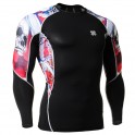 "The Skeleton" Red - FIXGEAR Second Skin Technical Compression Shirt.