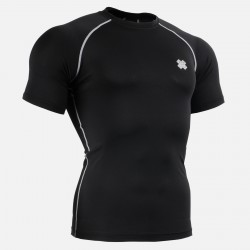 "BLACK FIX" Short Sleeve - FIXGEAR Second Skin Technical Compression Shirt .