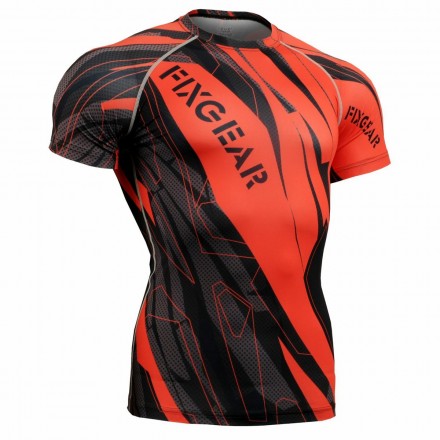 "Splinters" FULL Short Sleeve - FIXGEAR Second Skin Technical Compression Shirt .
