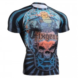 "Laughing Buddha" FULL Short Sleeve - FIXGEAR Second Skin Technical Compression Shirt - Special MMA Design.