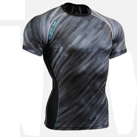 "Trazas Oscuras" FULL Manga Corta - Camiseta Técnica de Compresión Segunda Piel FIXGEAR.