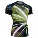 "Grid Birds" Short Sleeve - FIXGEAR Second Skin Technical Compression Shirt .
