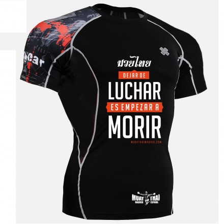 Muay Thai Madrid - Rashguard Manga Corta "Calavera en el Tiempo"