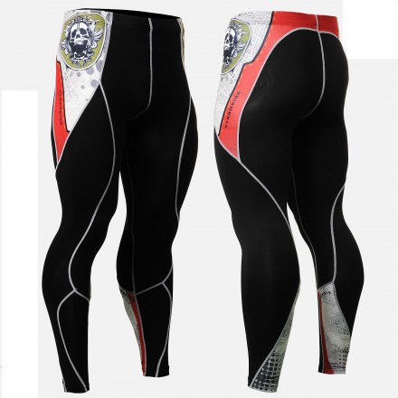 "Thorned Skull" - FIXGEAR Second Skin Technical Compression Tights .