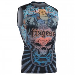 "Laughing Buddha" Sleeveless - FIXGEAR Second Skin Technical Compression Shirt .
