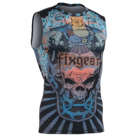 "Laughing Buddha" Sleeveless - FIXGEAR Second Skin Technical Compression Shirt .
