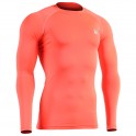 "ORANGE FIX FLUOR" Manga Larga - Camiseta Técnica de Compresión Segunda Piel FIXGEAR