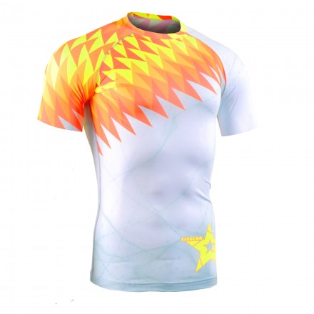 "Spain Passion" - FIXGEAR Short Sleeve Second Skin Technical Compression Shirt .