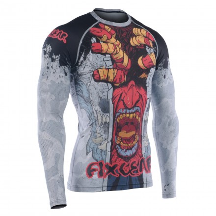 "TEARING OUT" - FIXGEAR Second Skin Technical Compression Shirt.