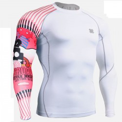 "Uni Space Invaders" - FIXGEAR Second Skin Technical Compression Shirt .